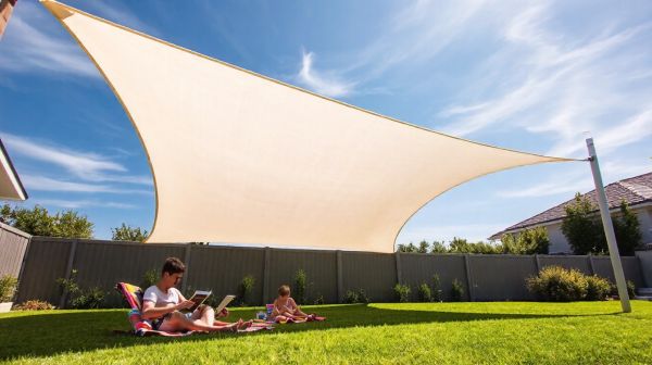 Top outdoor sun protection ideas featuring shade sails